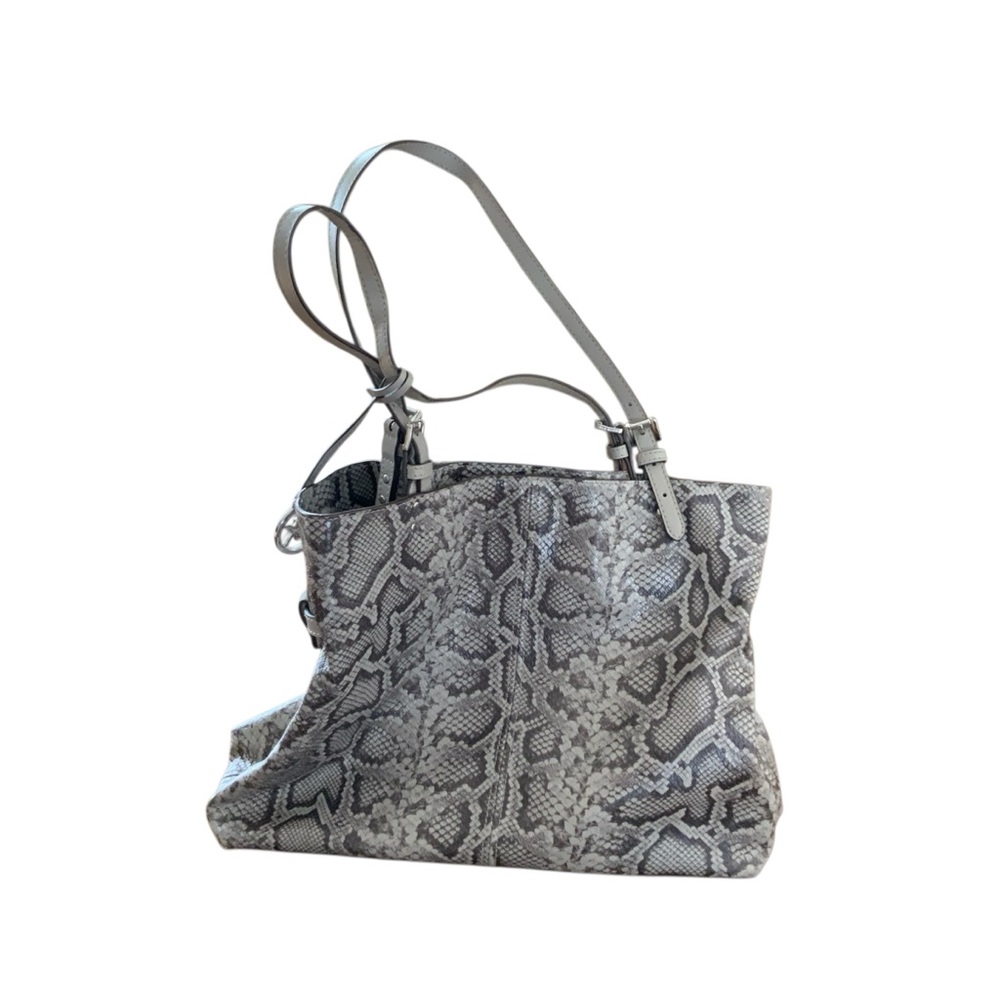 Michael Kors Gray Snake Print Tote - Picture 2 of 4